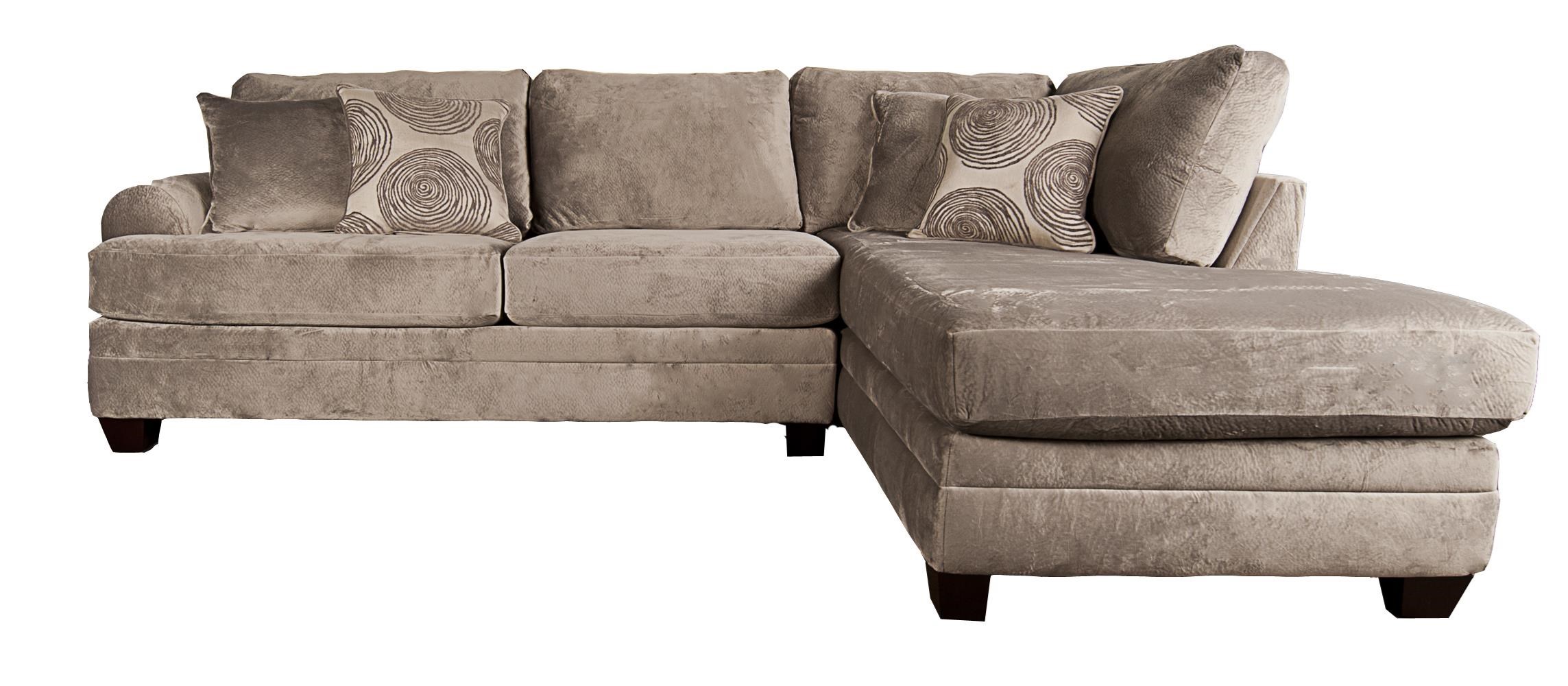 Agustus Classic Sectional Sofa with Accent Pillows Morris Home Sectional Sofas